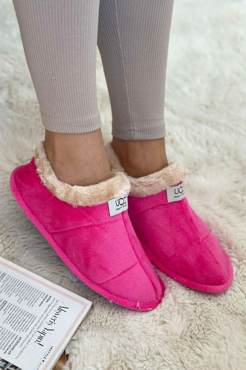 SIMPLE ONE COLOR WOMAN HOME SLIPPERS PINK/ROZE - 2