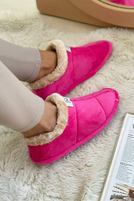 SIMPLE ONE COLOR WOMAN HOME SLIPPERS PINK/ROZE - 3