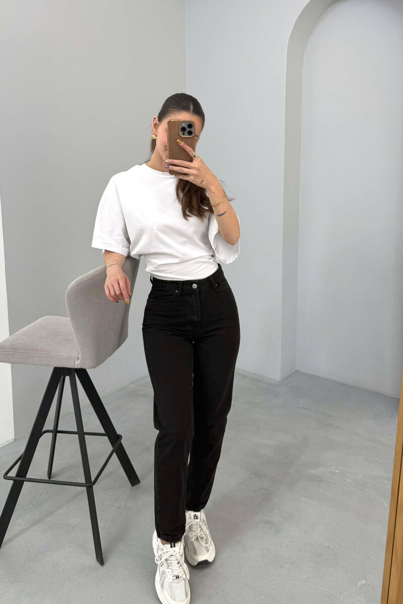 SIMPLE ONE COLOR WOMAN JEANS BLACK/ E ZEZE - 2