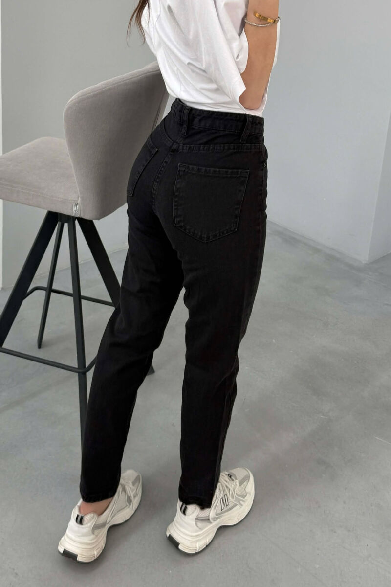 SIMPLE ONE COLOR WOMAN JEANS BLACK/ E ZEZE - 4