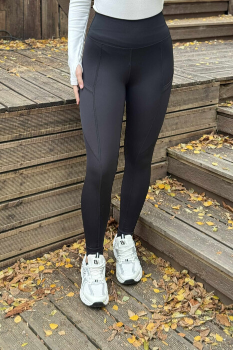 SIMPLE ONE COLOR WOMAN LEGGINGS BLACK/ E ZEZE - 3
