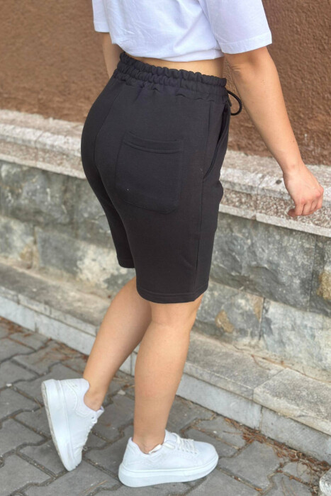SIMPLE ONE COLOR WOMAN SHORTS BLACK/ E ZEZE - 2