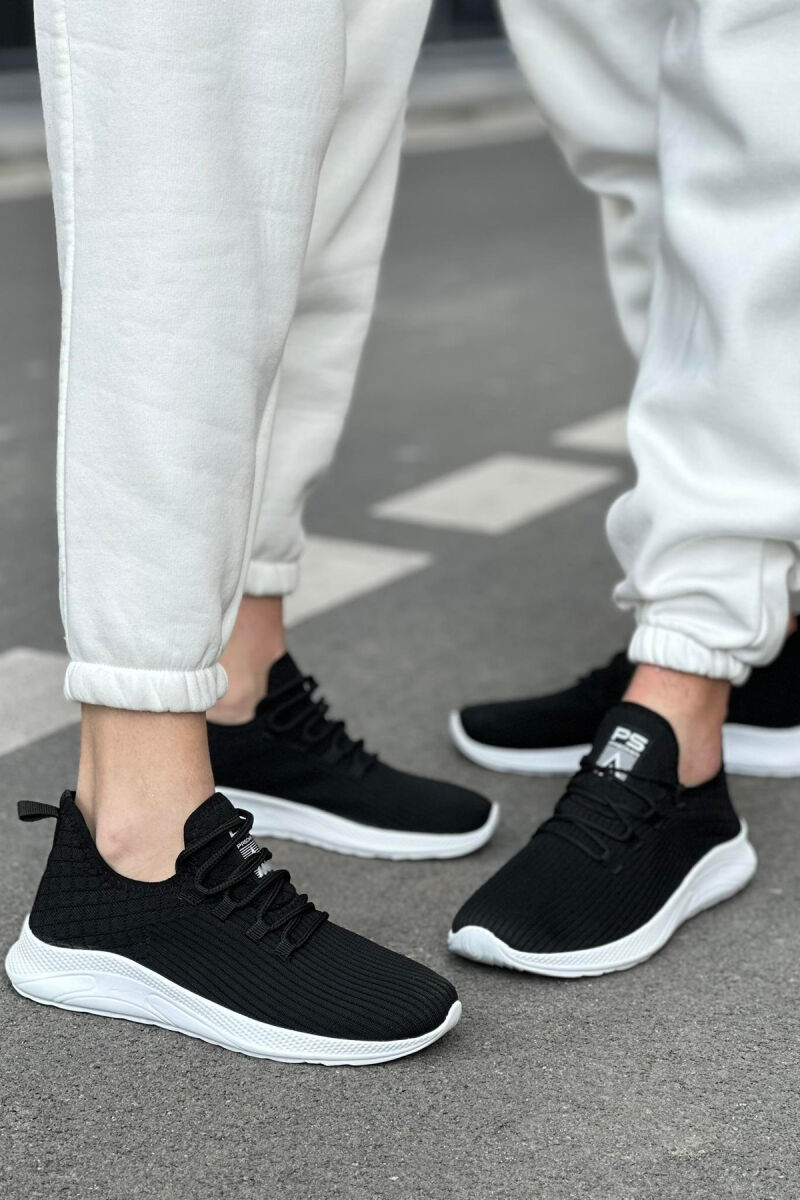 SIMPLE ONE COLOR WOMAN SNEAKERS BLACK-WHITE/ZB - 2