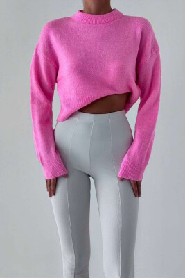 SIMPLE ONE COLOR WOMAN SWEATER PINK/ROZE 