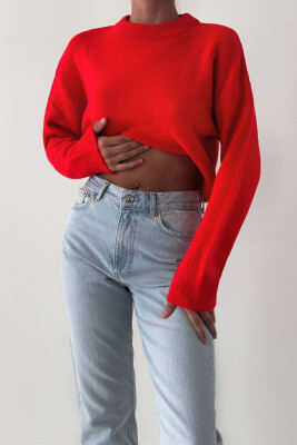 SIMPLE ONE COLOR WOMAN SWEATER RED/E KUQE 