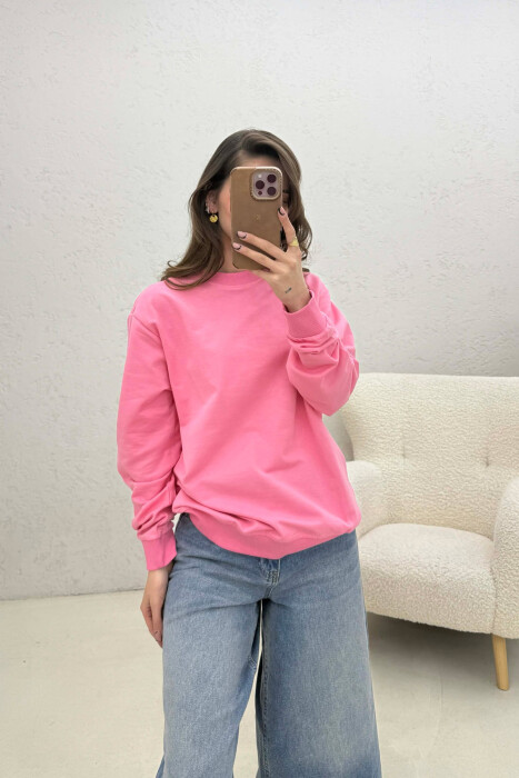 BLUZE NJE NGJYRESHE E THJESHTE PER FEMRA NE NGJYRE ROZE - KLAUDIO FASHION