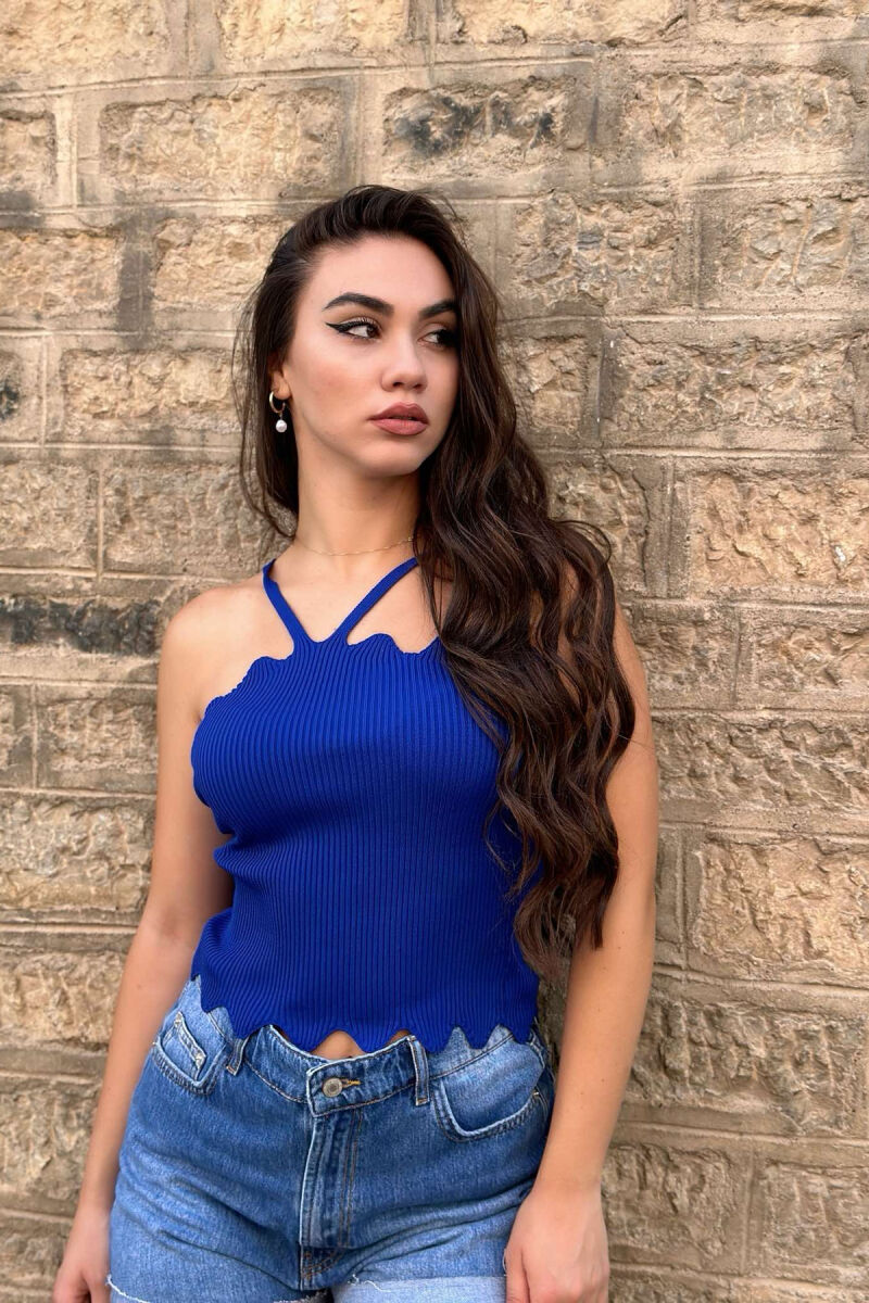 SIMPLE ONE COLOR WOMAN TOP BLUE/BLU - 1