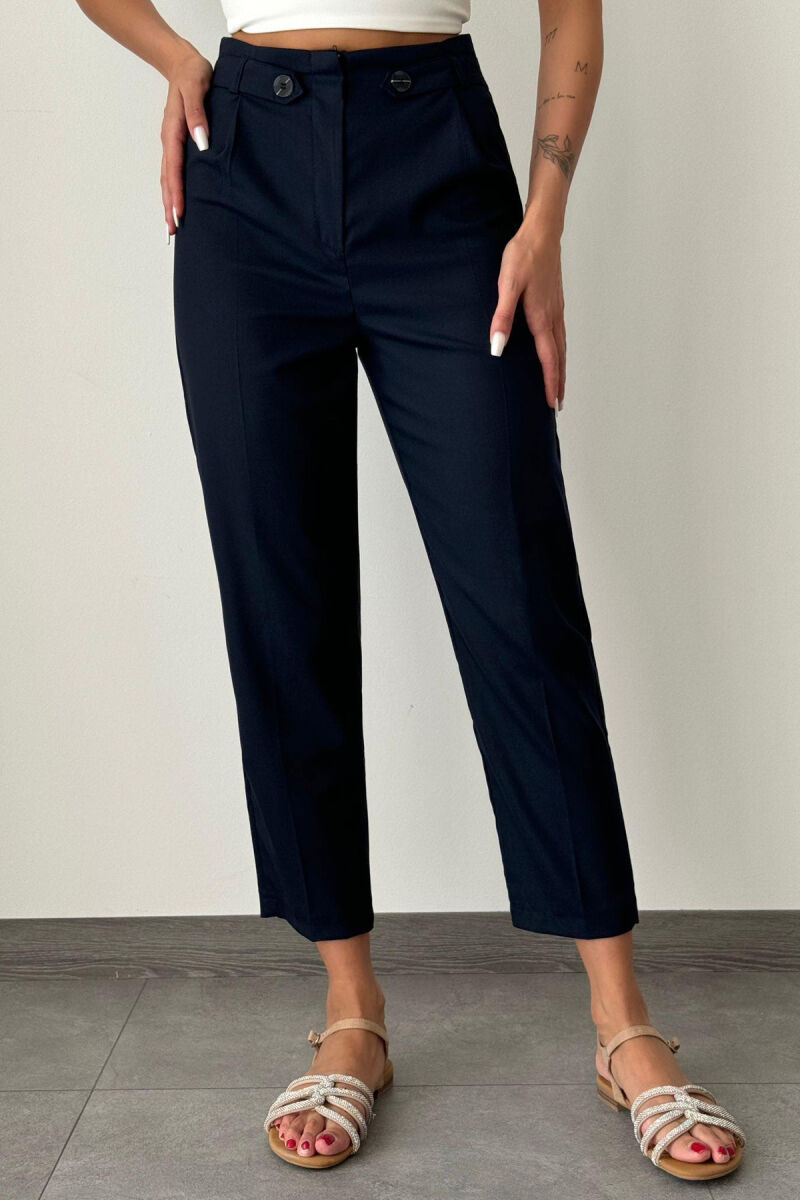 SIMPLE ONE COLOR WOMAN TROUSERS BLUE/BLU - 1