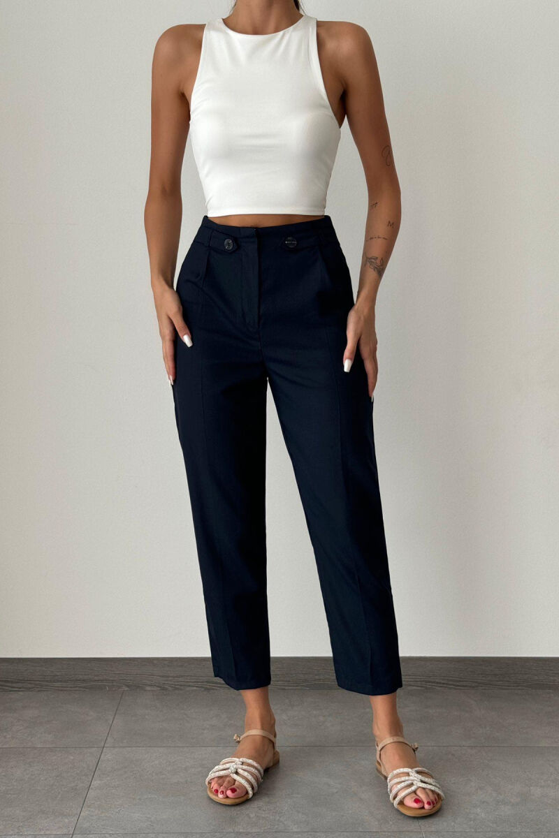 SIMPLE ONE COLOR WOMAN TROUSERS BLUE/BLU - 3