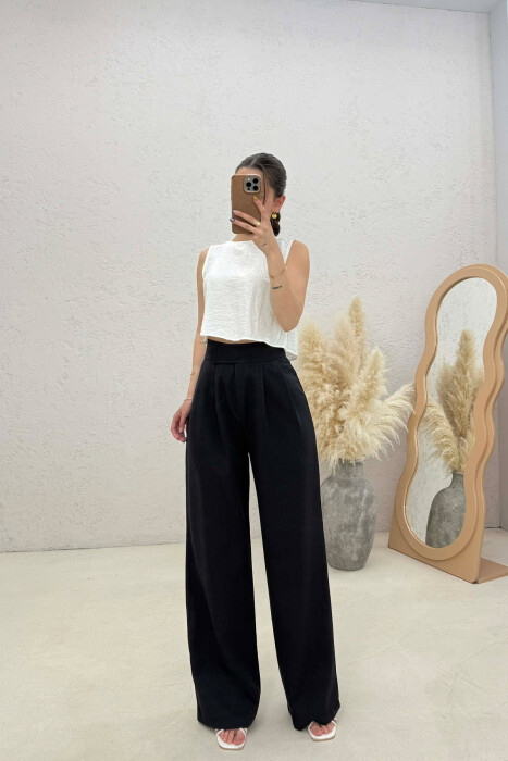 SIMPLE ONE COLOR WOMAN TROUSERS MIDNIGHT BLUE/BLU MESNATE 