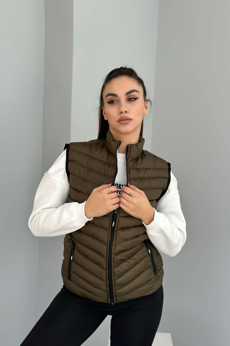 SIMPLE ONE COLOR WOMAN VEST GREEN/JESHILE - 2