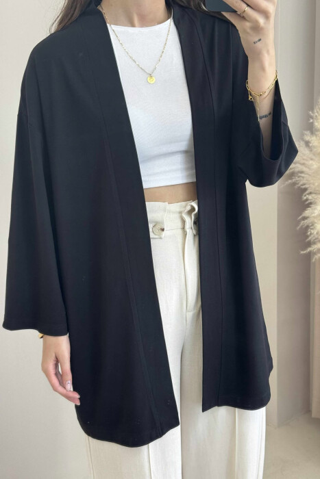 SIMPLE ONE COLOR WOMEN SHIRT BLACK/ E ZEZE - 3