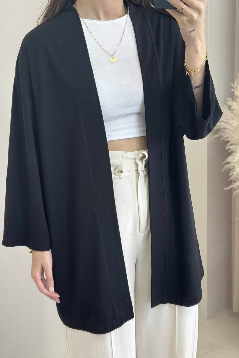 SIMPLE ONE COLOR WOMEN SHIRT BLACK/ E ZEZE - 3