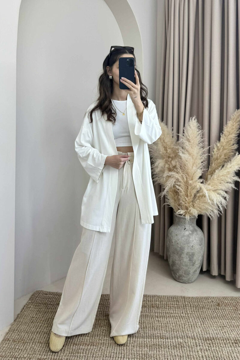 SIMPLE ONE COLOR WOMEN SHIRT WHITE-E BARDHE - 2