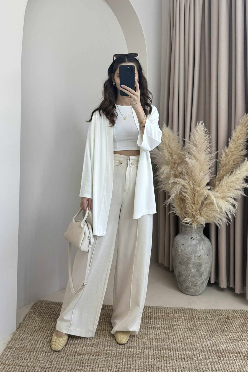 SIMPLE ONE COLOR WOMEN SHIRT WHITE-E BARDHE - 3