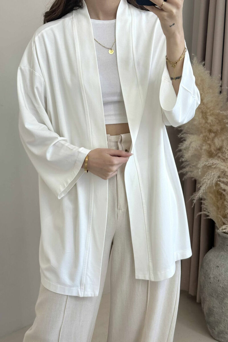 SIMPLE ONE COLOR WOMEN SHIRT WHITE-E BARDHE - 4