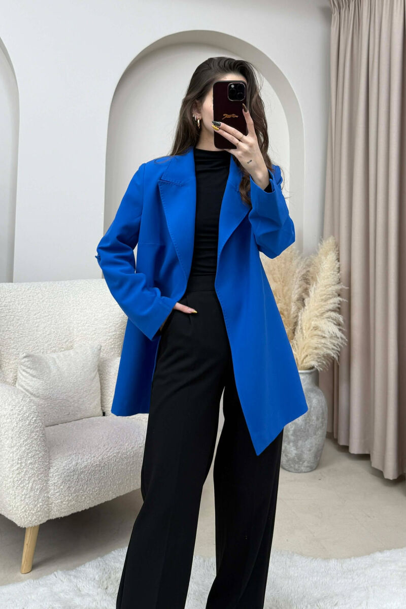 SIMPLE ONE COLOR WOMEN JACKET BLUE/BLU - 2