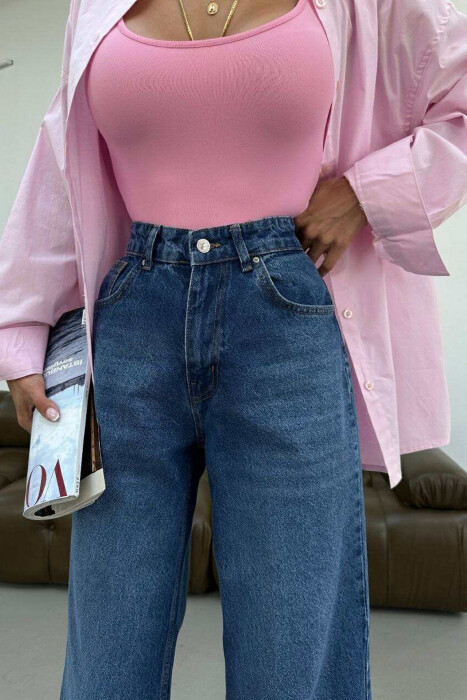 SIMPLE ONE COLOR WOMEN JEANS BLUE/BLU - 2