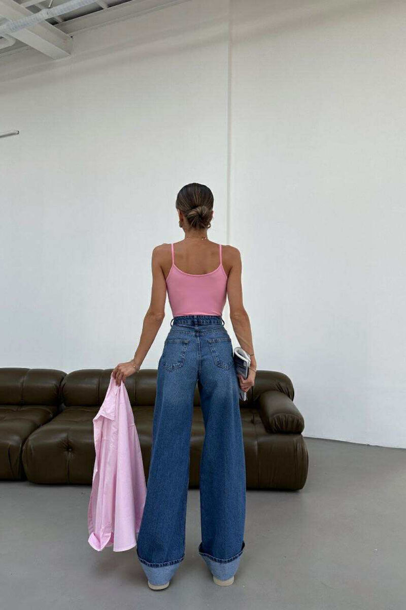 SIMPLE ONE COLOR WOMEN JEANS BLUE/BLU - 3