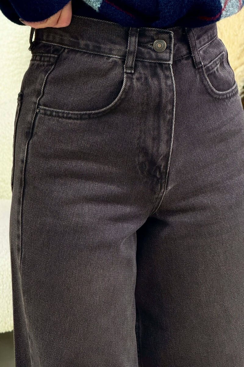 SIMPLE ONE COLOR WOMEN JEANS BROWN/KAFE - 3