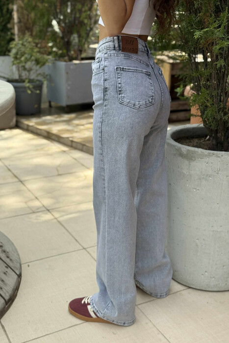 SIMPLE ONE COLOR WOMEN JEANS LIGHT GREY/GZ - 4