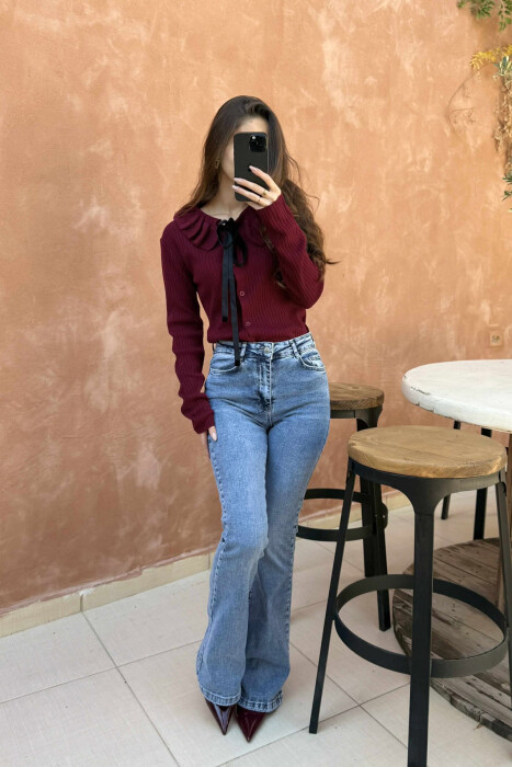 SIMPLE ONE COLOR WOMEN JEANS LIGHTBLUE/BZ - 1