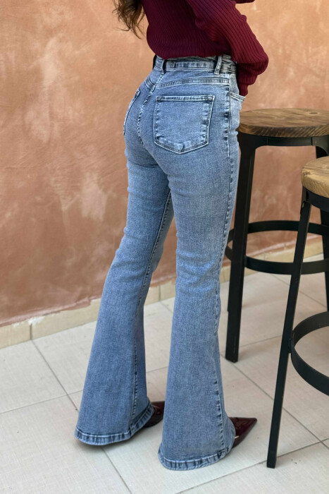 SIMPLE ONE COLOR WOMEN JEANS LIGHTBLUE/BZ - 4