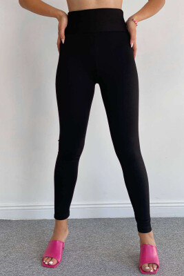 SIMPLE ONE COLOR WOMEN LEGGINGS BLACK/ E ZEZE 