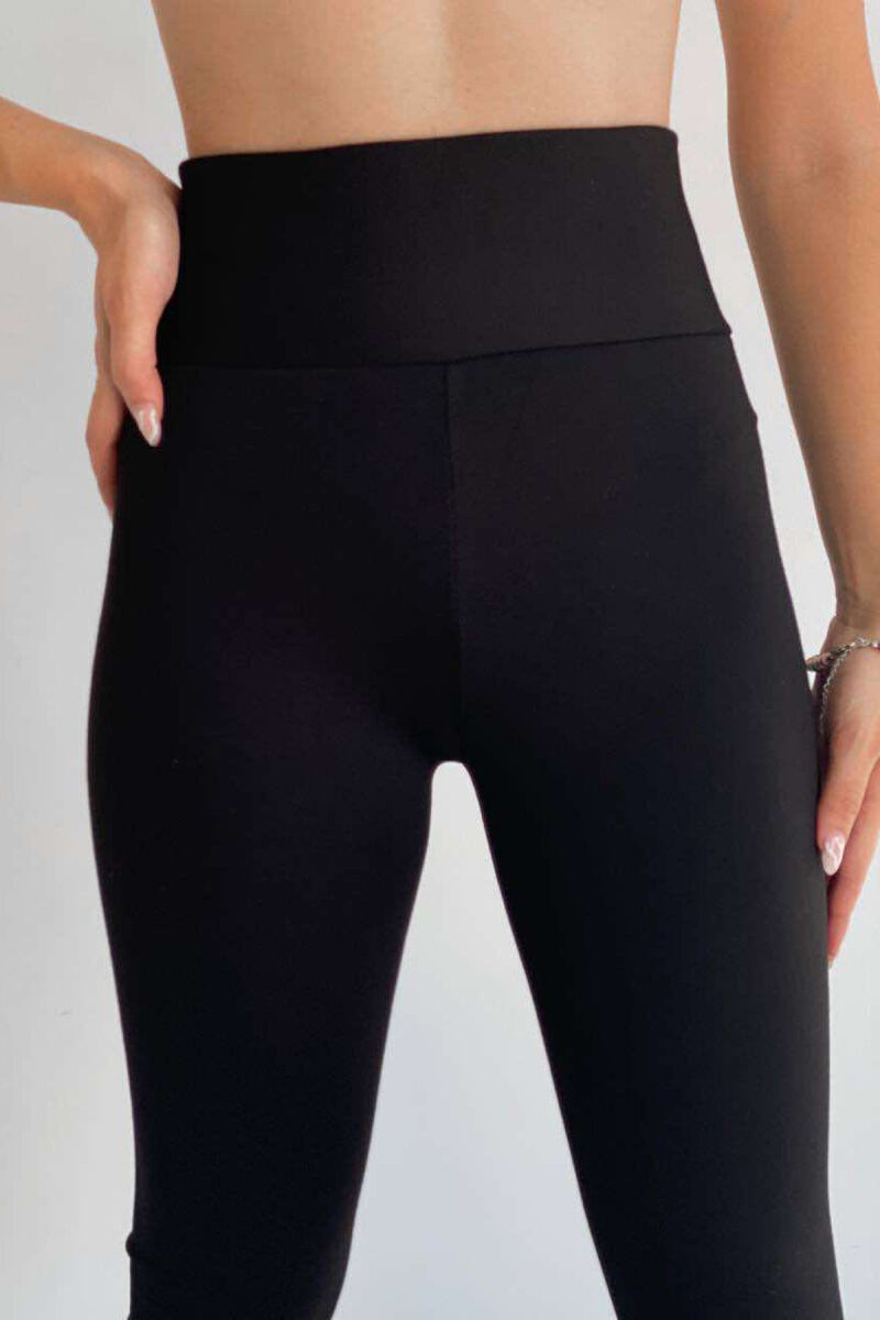 SIMPLE ONE COLOR WOMEN LEGGINGS BLACK/ E ZEZE - 4