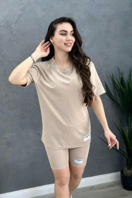 SIMPLE ONE COLOR WOMEN SET BEIGE/BEZHE - 3