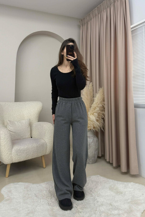 SIMPLE ONE COLOR WOMEN SWEATPANTS GREY/GRI 