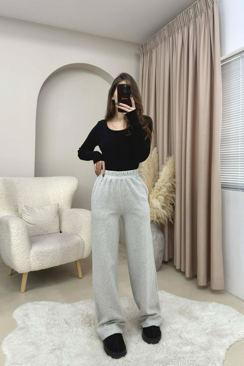 SIMPLE ONE COLOR WOMEN SWEATPANTS LIGHT GREY/GZ - 1