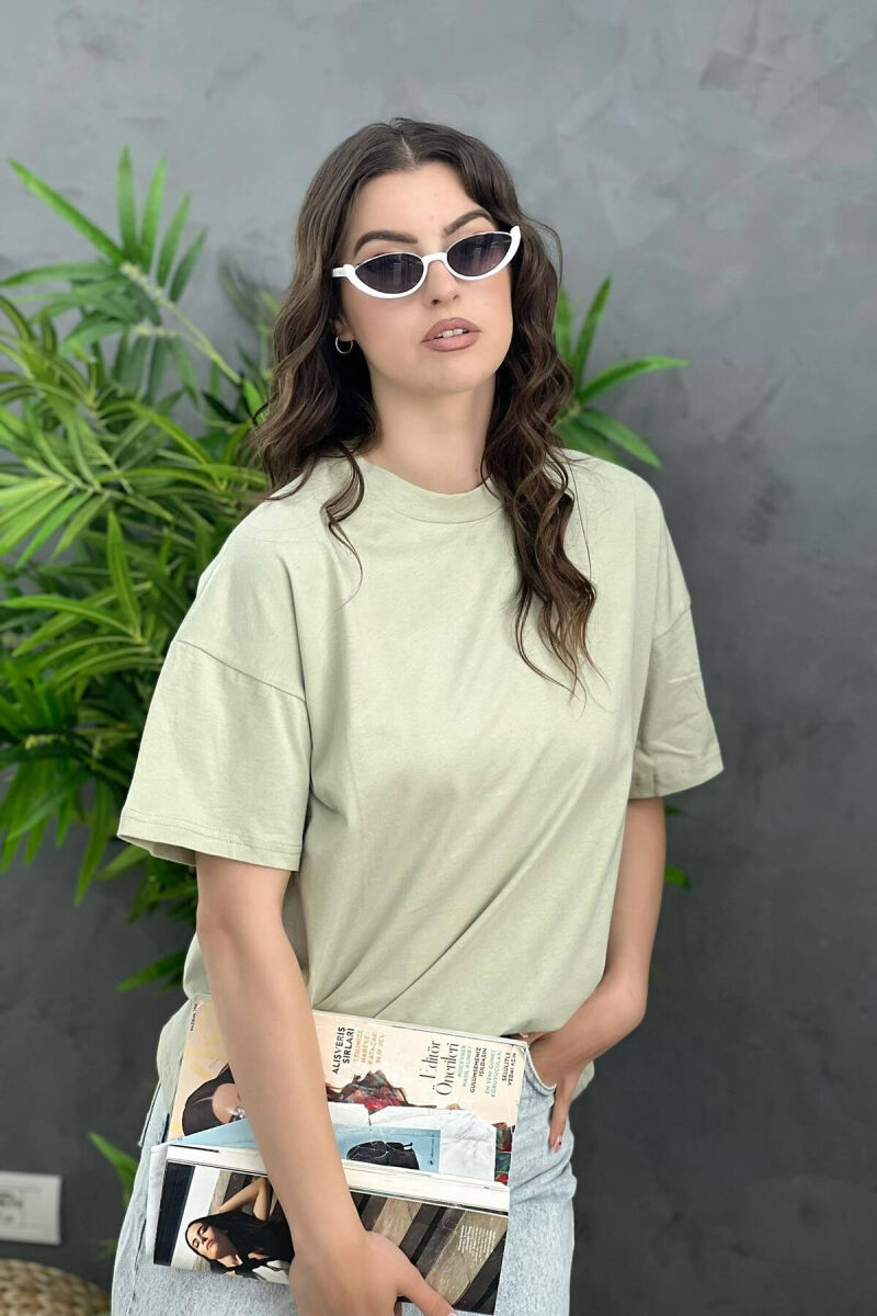 SIMPLE ONE COLOR WOMEN T-SHIRT MINT/MENTE - 1