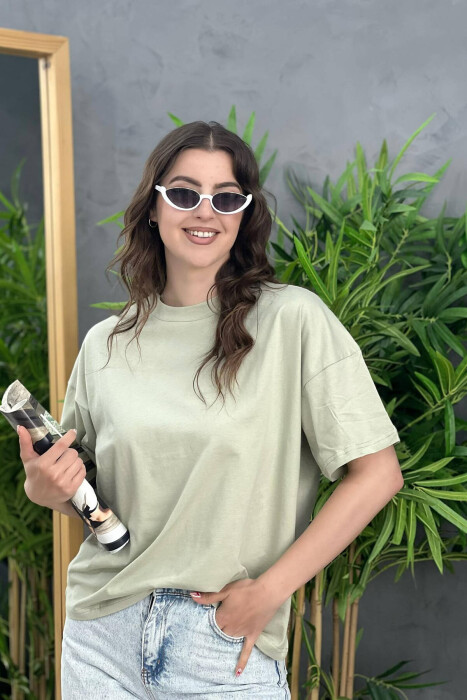 SIMPLE ONE COLOR WOMEN T-SHIRT MINT/MENTE - 2