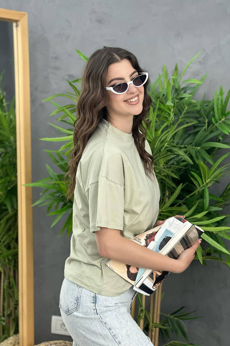 SIMPLE ONE COLOR WOMEN T-SHIRT MINT/MENTE - 3