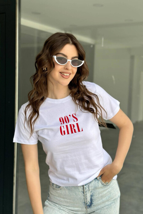 SIMPLE ONE COLOR WOMEN T-SHIRT WHITE-E BARDHE - 1