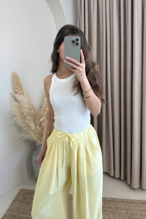 SIMPLE ONE COLOR WOMEN TANK TOP WHITE-E BARDHE - 2