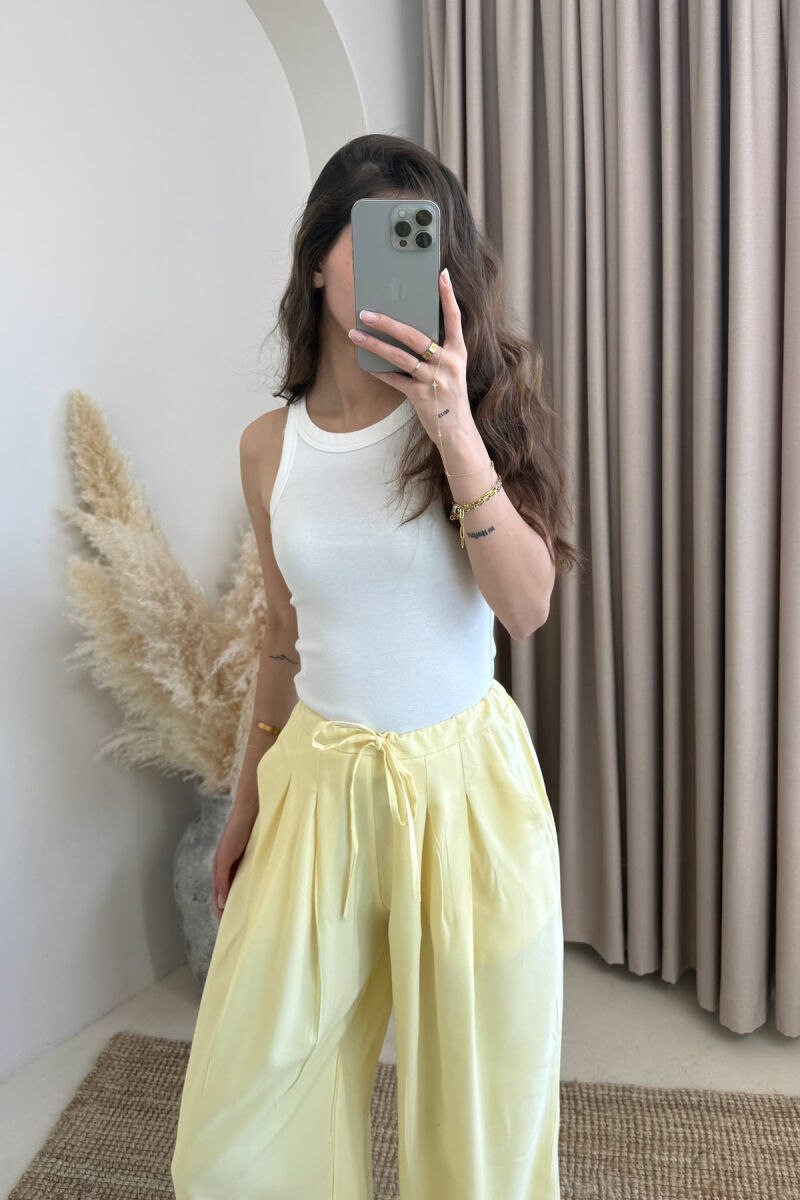 SIMPLE ONE COLOR WOMEN TANK TOP WHITE-E BARDHE - 2