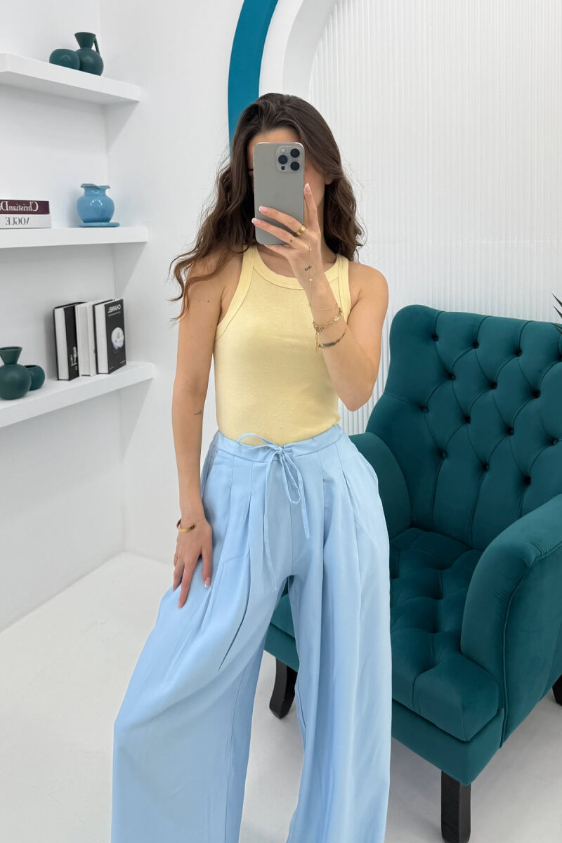 SIMPLE ONE COLOR WOMEN TANK TOP YELLOW/E VERDHE - 2