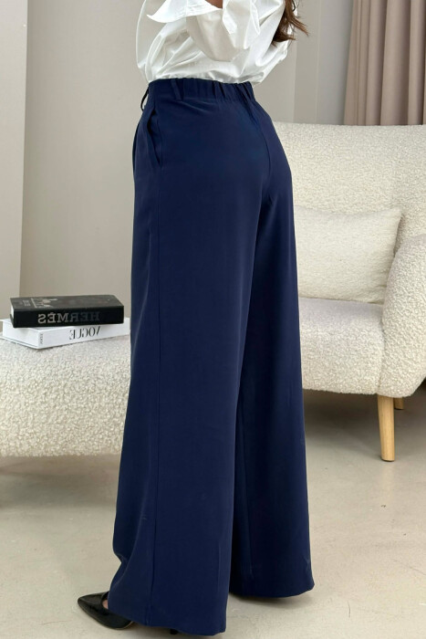 SIMPLE ONE COLOR WOMEN TROUSERS BLUE/BLU - 3
