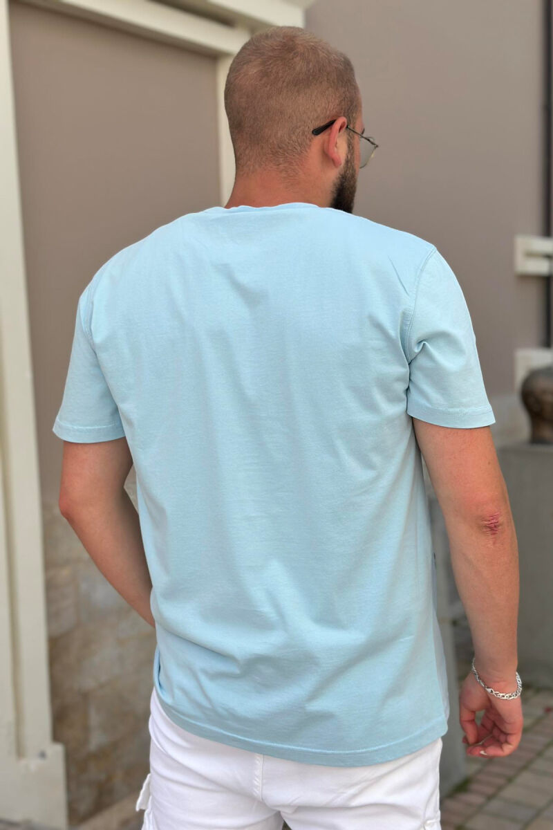 SIMPLE ONE POCKET SHIRT MAN LIGHTBLUE/BZ - 2