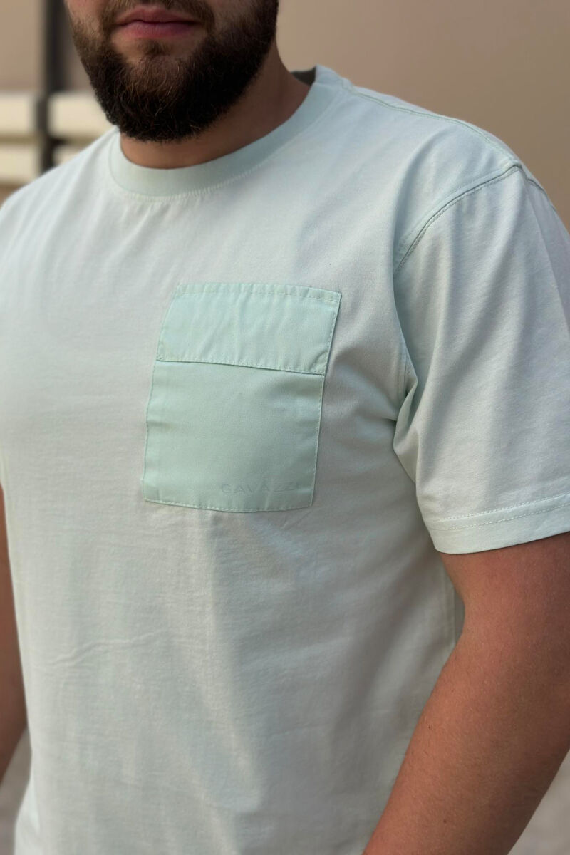 SIMPLE ONE POCKET SHIRT MAN MINT/MENTE - 2