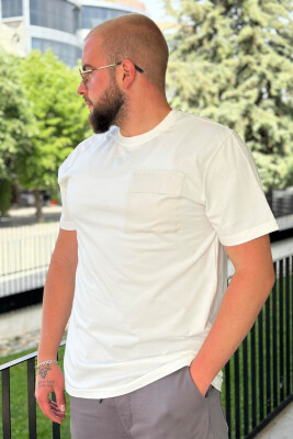 SIMPLE ONE POCKET SHIRT MAN WHITE-E BARDHE 