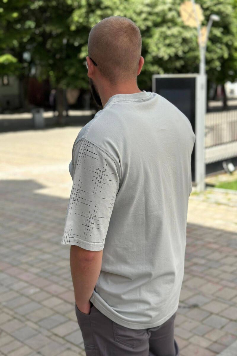 SIMPLE OVERSIZE MAN T-SHIRT GREY/GRI - 2