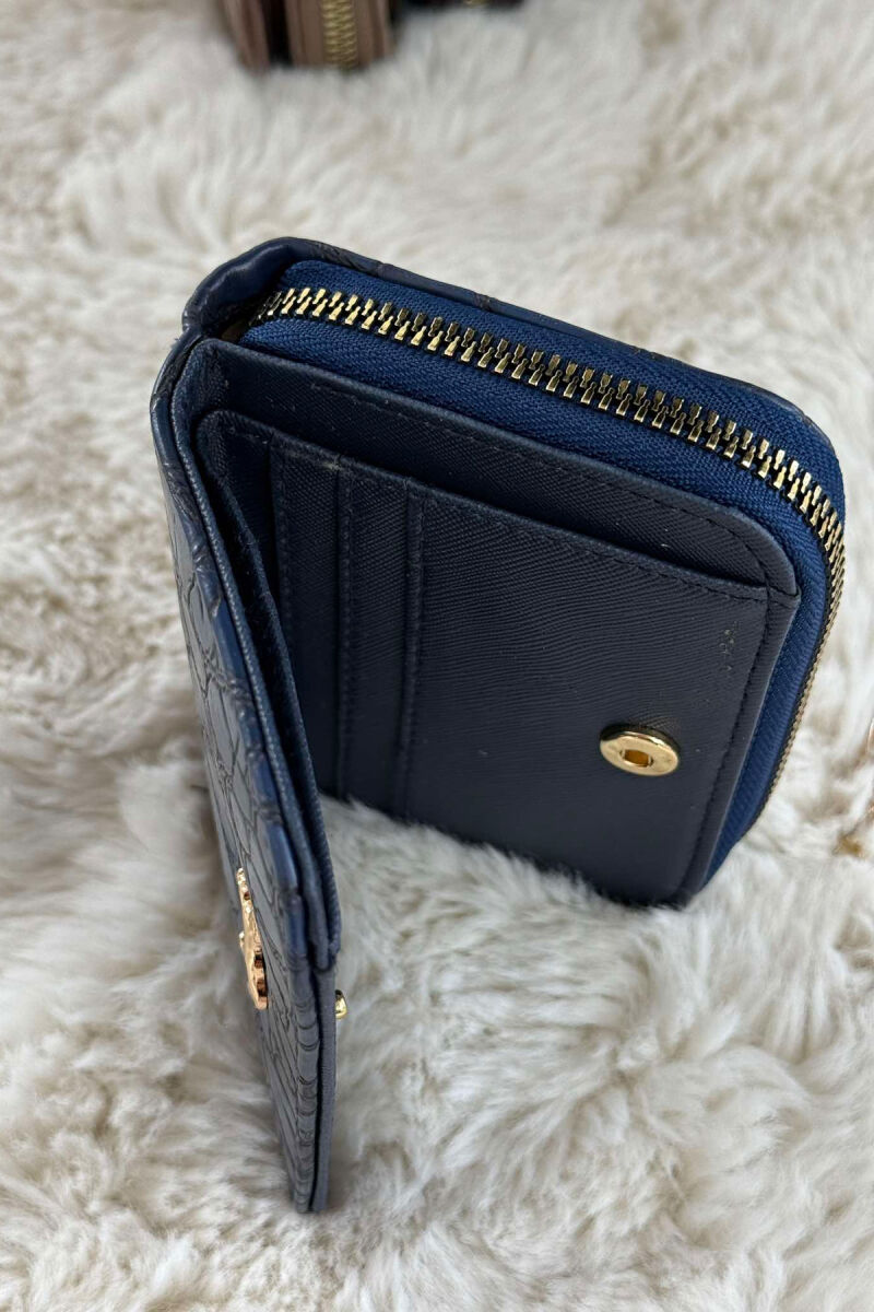 SIMPLE PATTERN WOMEN WALLET BLUE/BLU - 3