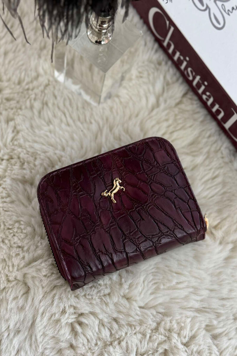 SIMPLE PATTERN WOMEN WALLET BURGUNDY/VISHNJE - 2