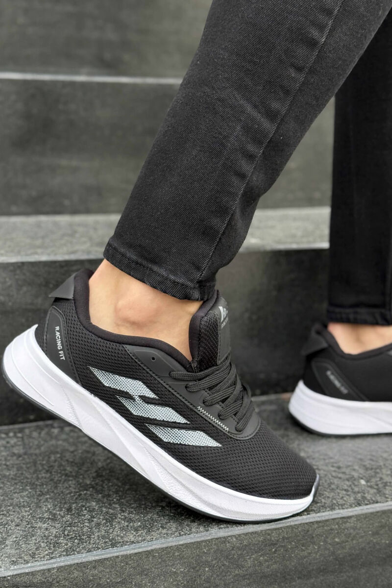 SIMPLE PLATFORM LACING MEN SNEAKERS BLACK-WHITE/ZEBA - 2