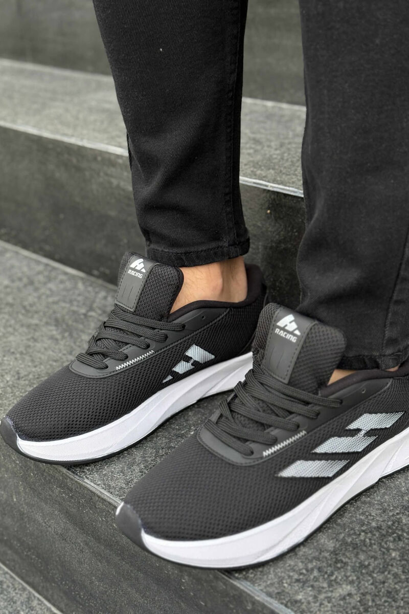 SIMPLE PLATFORM LACING MEN SNEAKERS BLACK-WHITE/ZEBA - 3