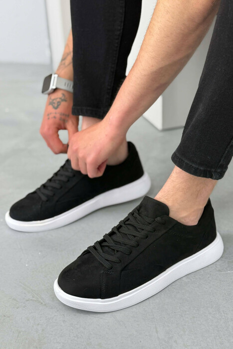 SIMPLE PLATFORM MEN SNEAKERS BLACK-WHITE/ZEBA - 1