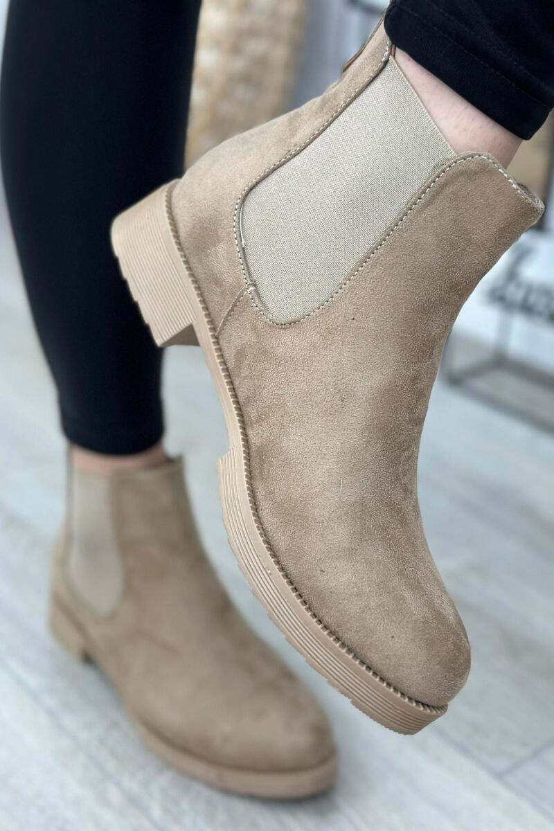 SIMPLE PLATFORM WOMAN ANKLE BOOTS BEIGE/BEZHE - 4